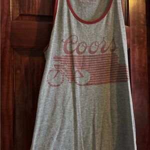 Coors Gray and Red Men's Tank Top
